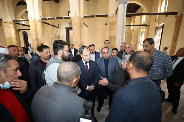 محافظ كفرالشيخ يتفقد مشروع ترميم مسجد «أبو غنام» الأثري ببيلا .. تنفيذ 90% من الأعمال.. والافتتاح قريباً  