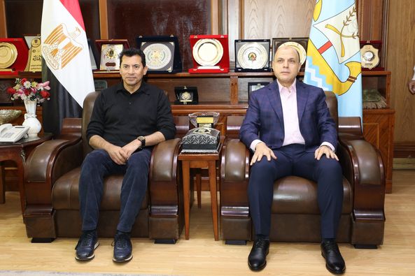 محافظ كفر الشيخ يستقبل وزير الشباب والرياضة في بداية جولته لدعم المشروعات الرياضية بالمحافظة  