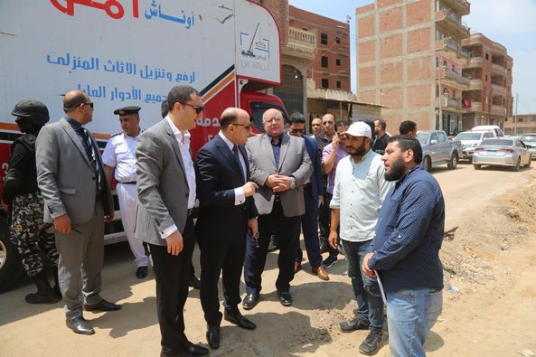 محافظ كفرالشيخ يتفقد أعمال توسعة ورفع كفاءة طريق "أبوعمر  القطاع الأوسط" دائرى عاصمة المحافظة  
